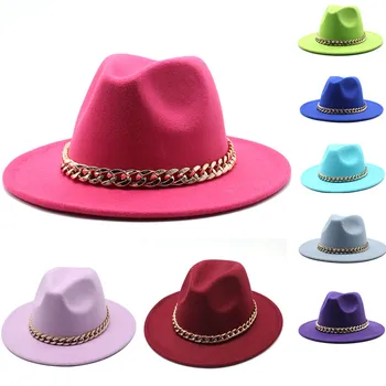 Фетровые шляпы, мужские шляпы, Женские фетровые джазовые кольца, аксессуары с пряжкой, Панама, Фетровые шляпы шляпаженская