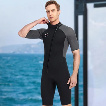 Неопреновая одежда для дайвинга, защищающая от холода, Цельный купальник для подводного плавания и серфинга с застежкой-молнией, Защищающий от царапин, Уличные аксессуары